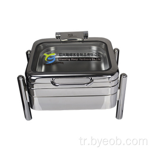 Chafing Dish Yuvarlak Tüp Ayaklar Büfe Çerçeve Chafer